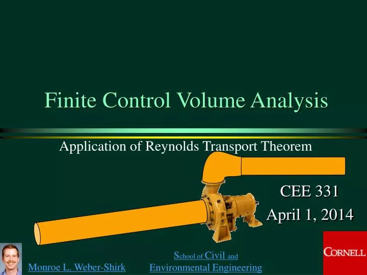 finite control volume analysis n.