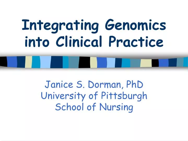 integrating genomics into clinical practice n.