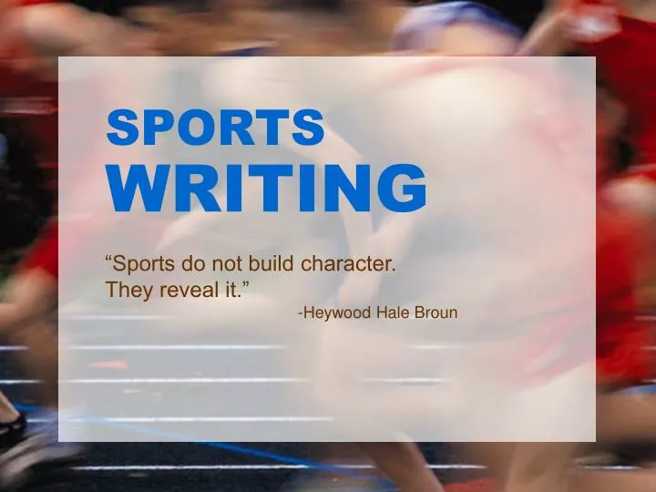 sports writing n.