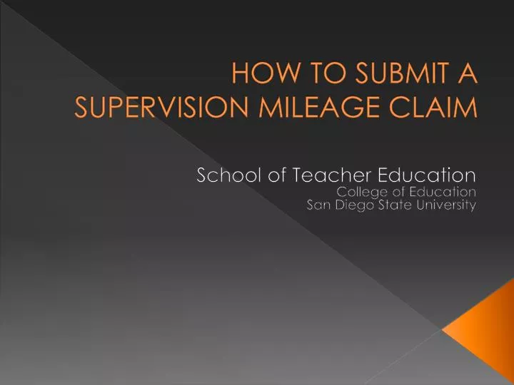 how to submit a supervision mileage claim n.