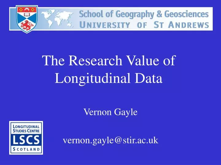 the research value of longitudinal data n.