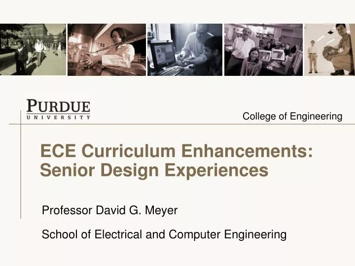 ece curriculum enhancements senior design experiences n.