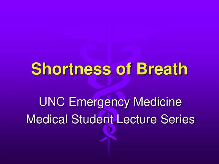 shortness of breath n.