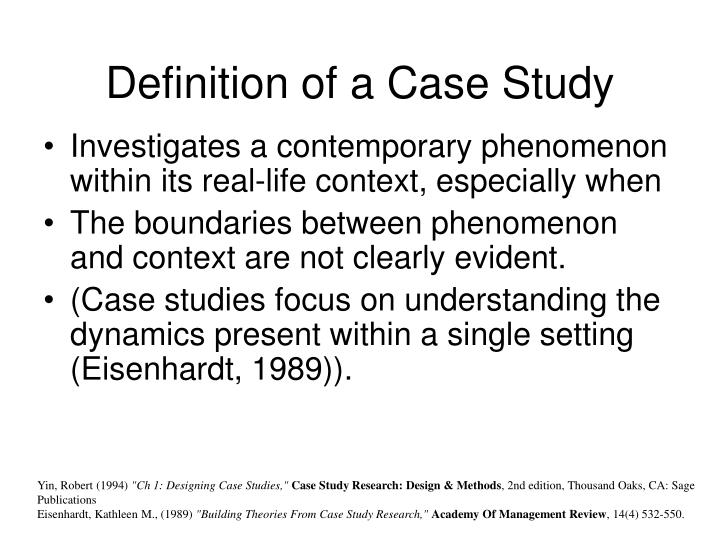 state the meaning of case study