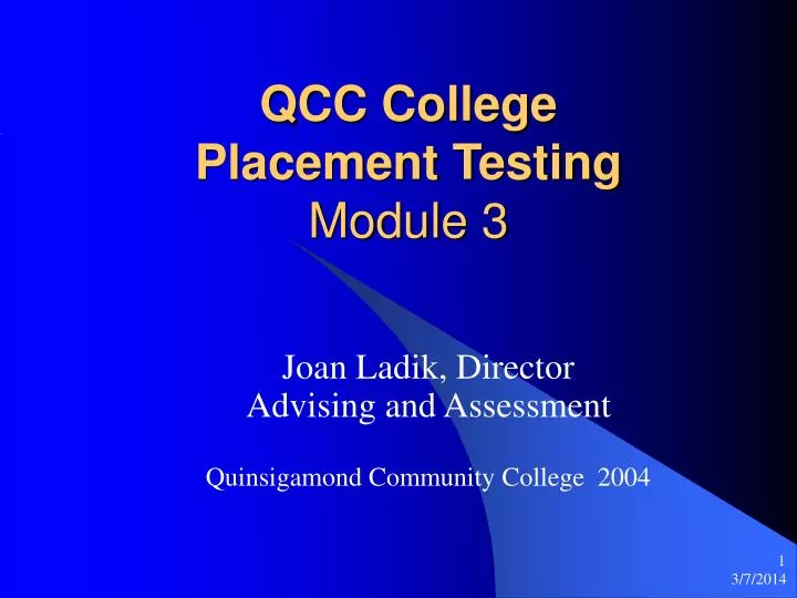 qcc college placement testing module 3 n.