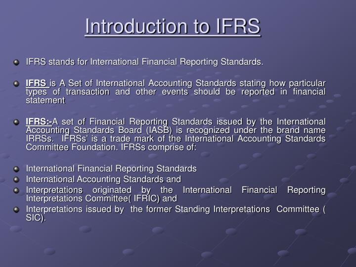 introduction to ifrs n.