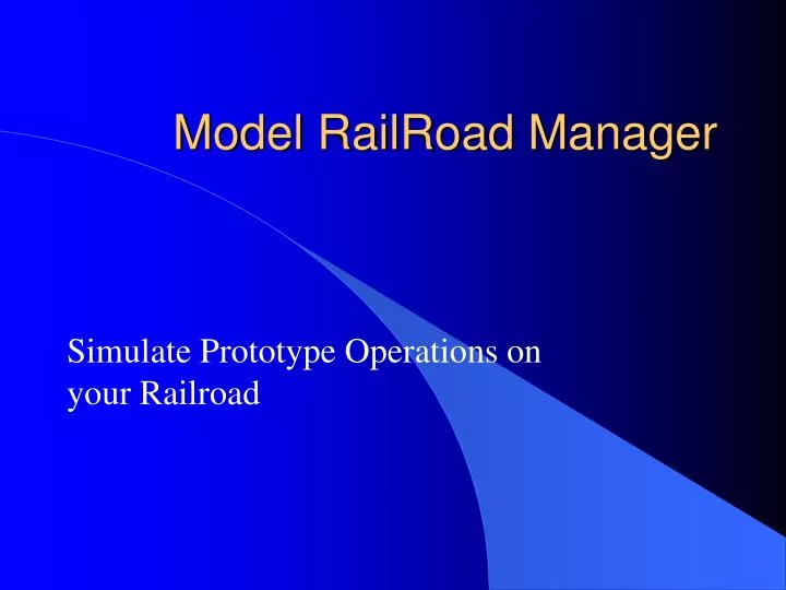 model railroad manager n.