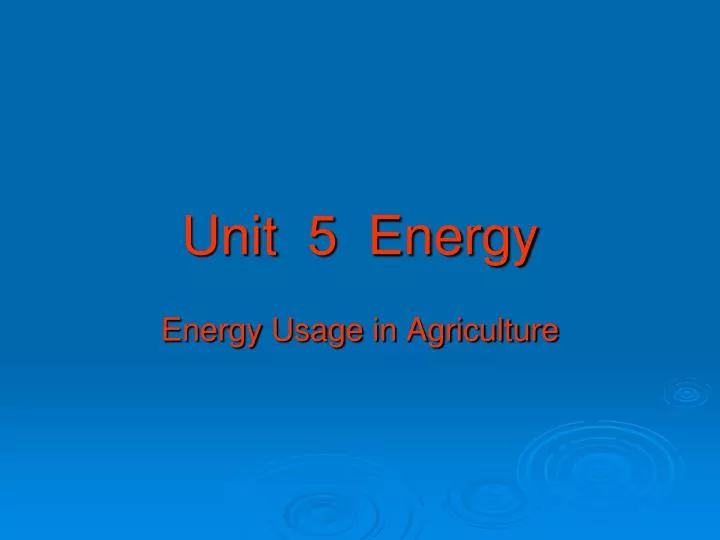 unit 5 energy n.