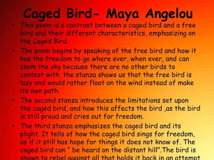 caged bird maya angelou n.