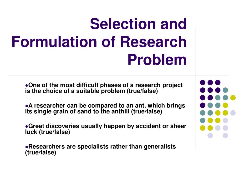 formulation of research questions