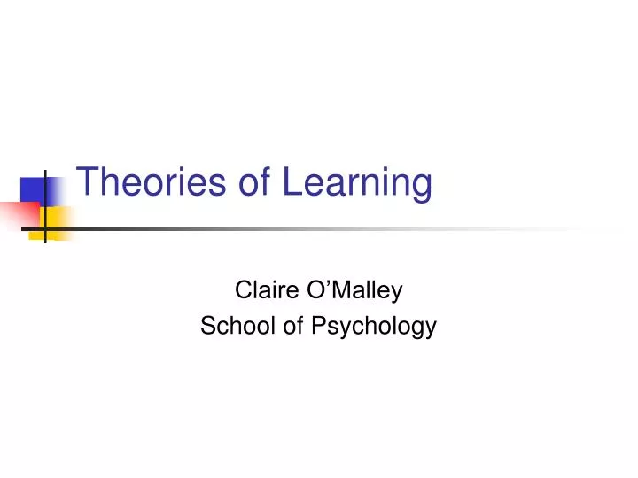 associationist theory of learning