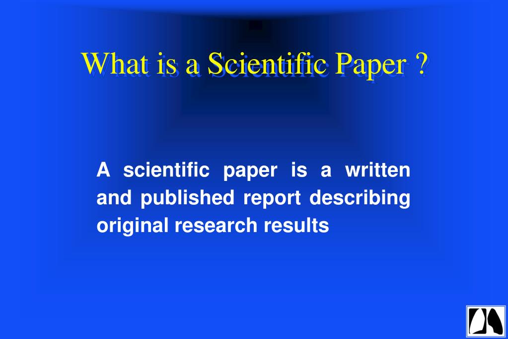 presentation scientific paper