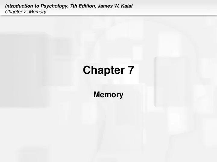 chapter 7 memory n.