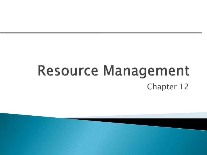 resource management n.