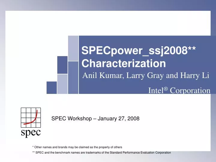 specpower ssj2008 characterization n.