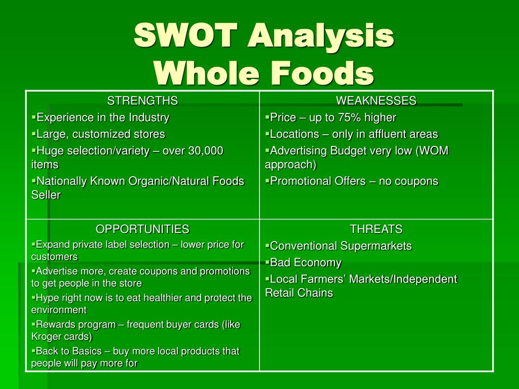 PPT - Whole Foods Market Case Study PowerPoint Presentation, free