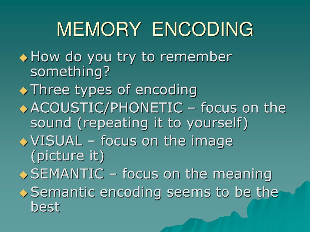 what is acoustic encoding in psychology what is acoustic encoding in psychology