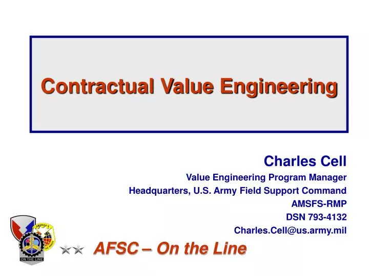 contractual value engineering n.