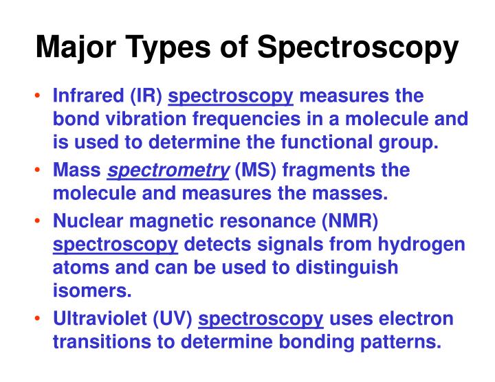 types of spectroscopy