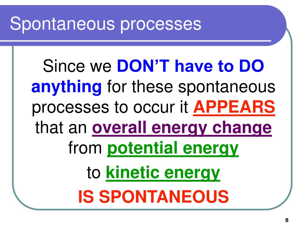 spontaneous processes
