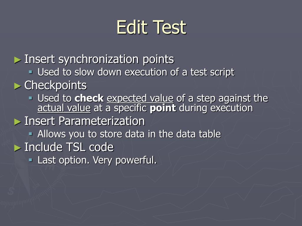 tsl in winrunner