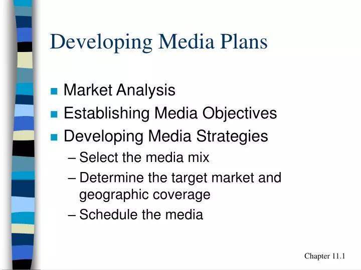 developing media plans n.