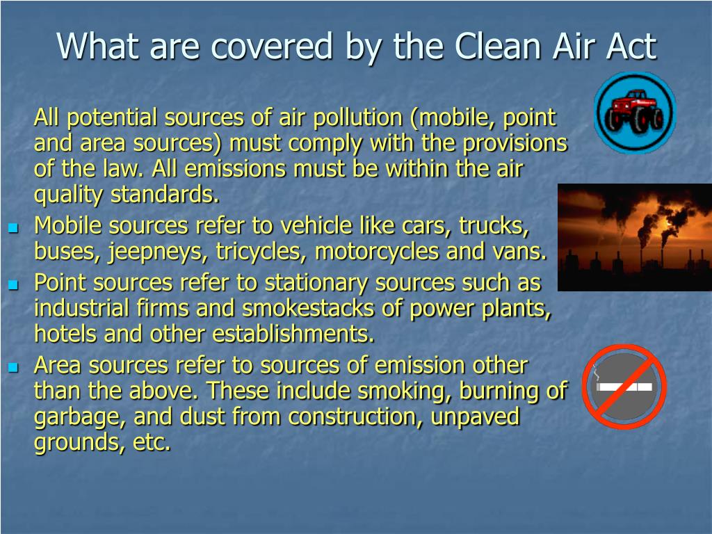 PPT - Primer on the Clean Air Act PowerPoint Presentation, free download -  ID:520465