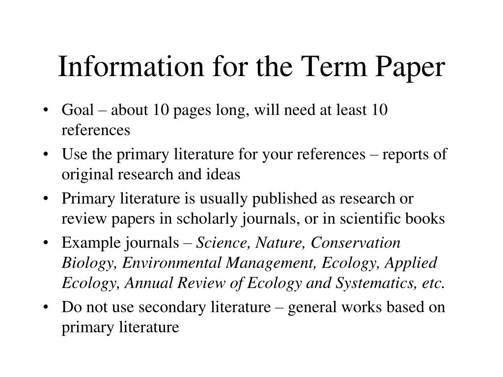 ppt information for the term paper powerpoint presentation how to do a term paper