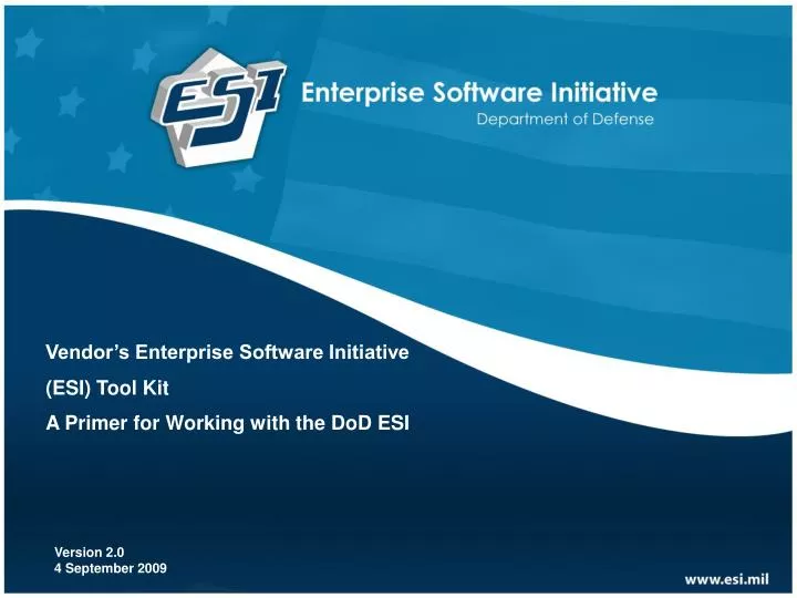 Ppt vendor s enterprise software initiative esi tool kit a primer