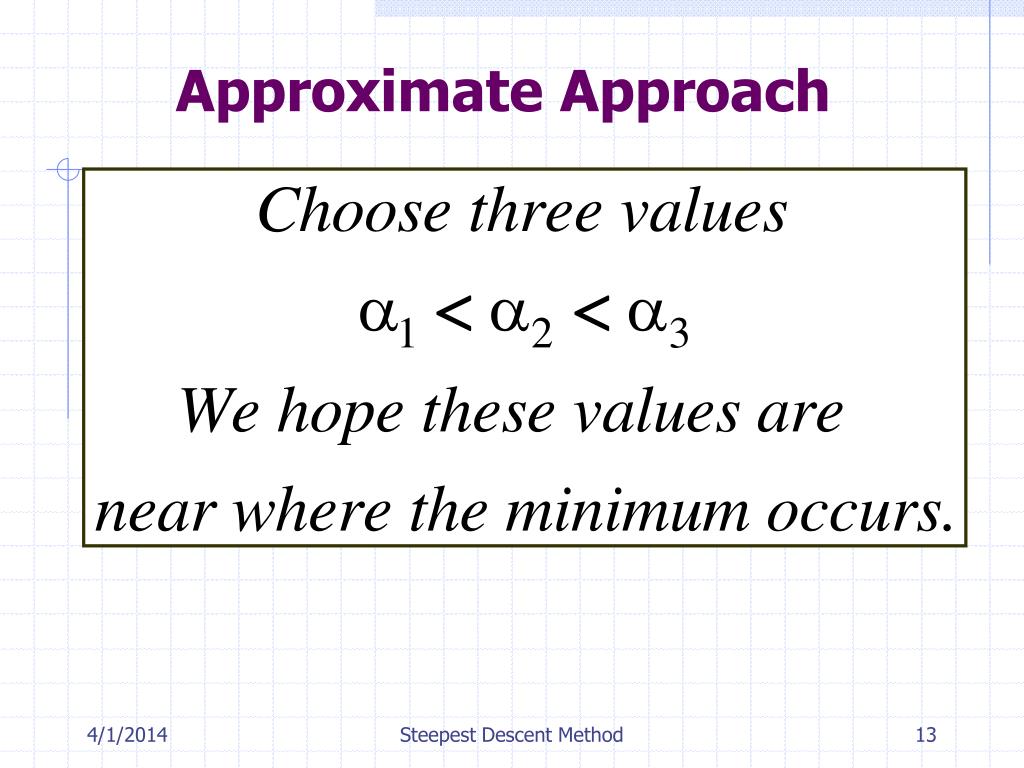 PPT - Steepest Descent Method PowerPoint Presentation, free download -  ID:9212605