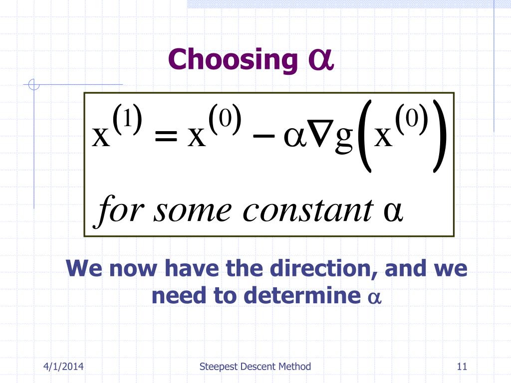 PPT - Steepest Descent Method PowerPoint Presentation, free download -  ID:9212605