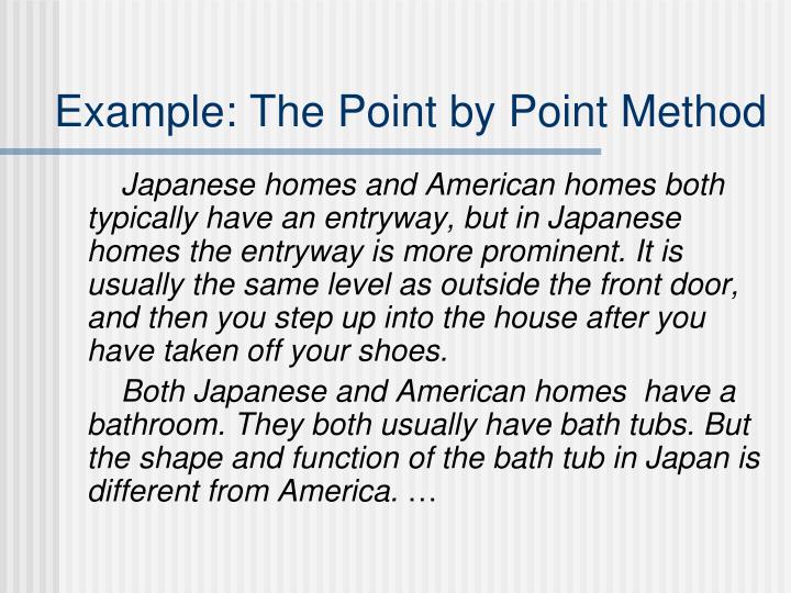 point by point method essay example