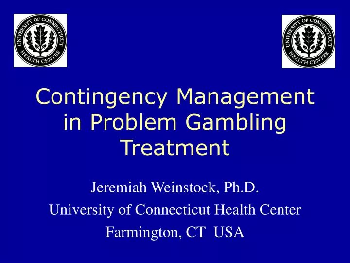 contingency management in problem gambling treatment n.