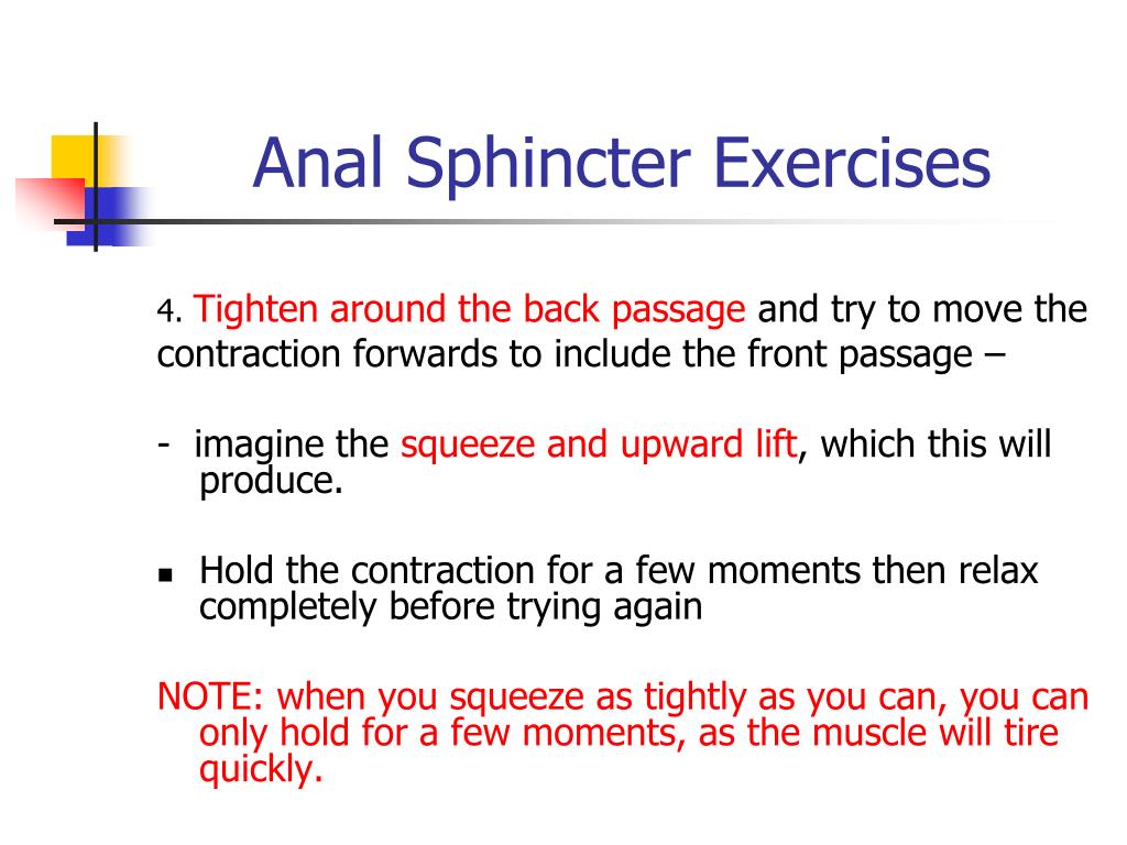 sphincter defaecation tighten