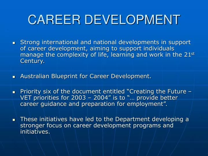 career development n.
