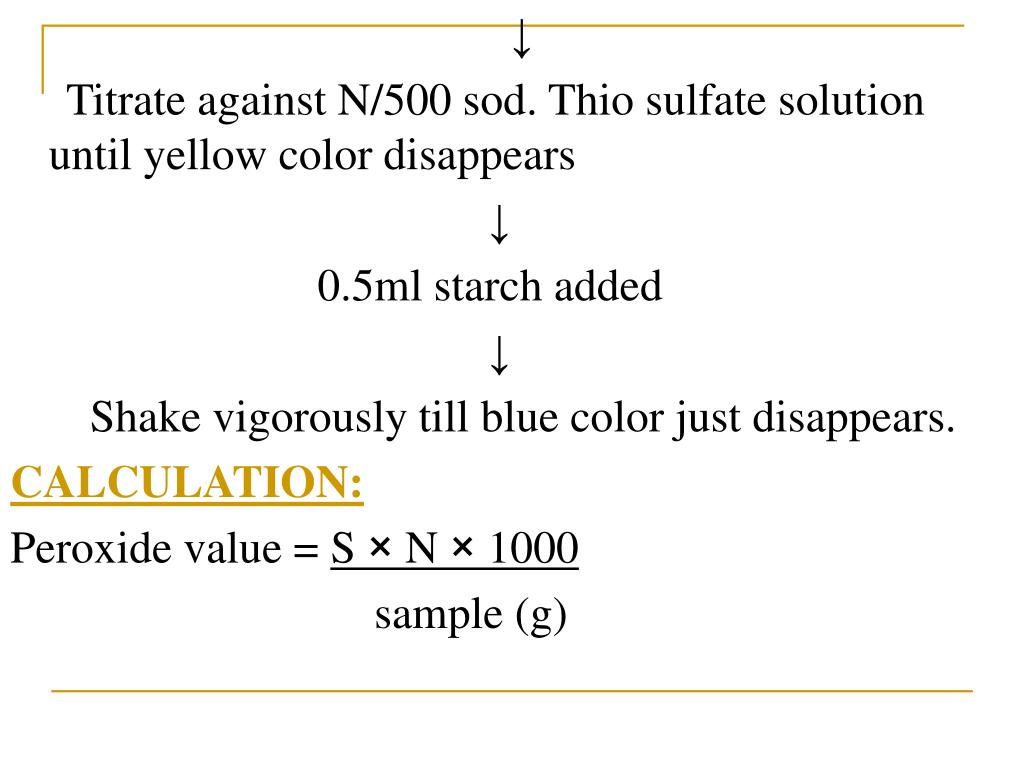 determination of peroxide value by titration