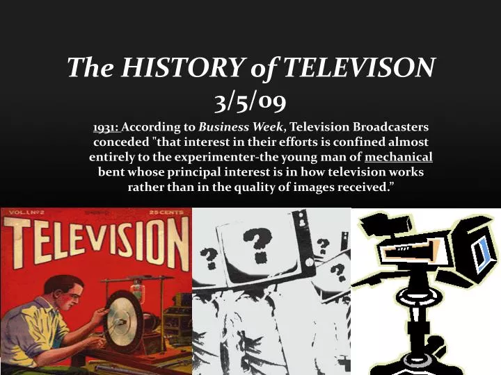 the history of televison 3 5 09 n.