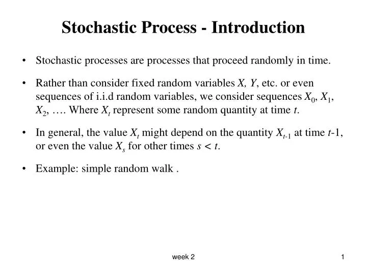 case study stochastic process
