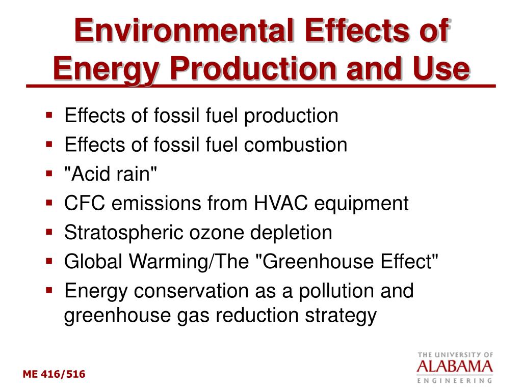 Energy Consumption And Its Effect On The