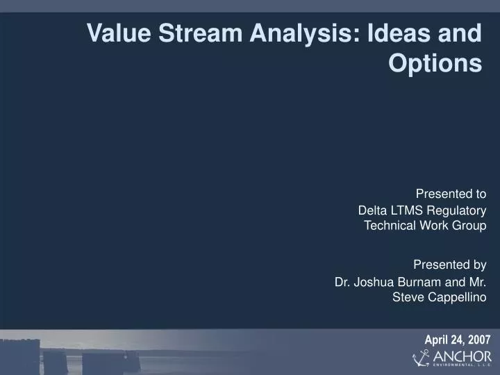 value stream analysis ideas and options n.