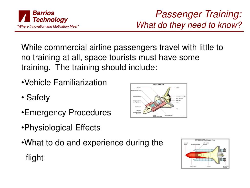 PPT - Commercial Space Travel: Proposed Training Requirements ...