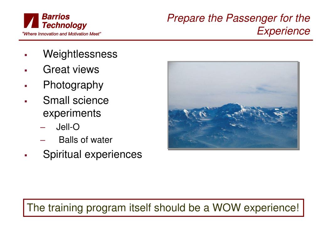 PPT - Commercial Space Travel: Proposed Training Requirements ...