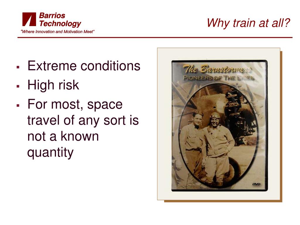 PPT - Commercial Space Travel: Proposed Training Requirements ...