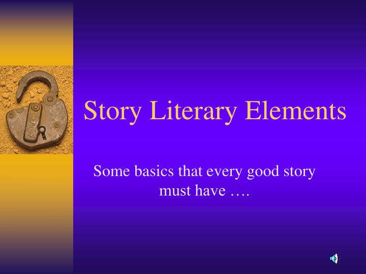 story literary elements n.