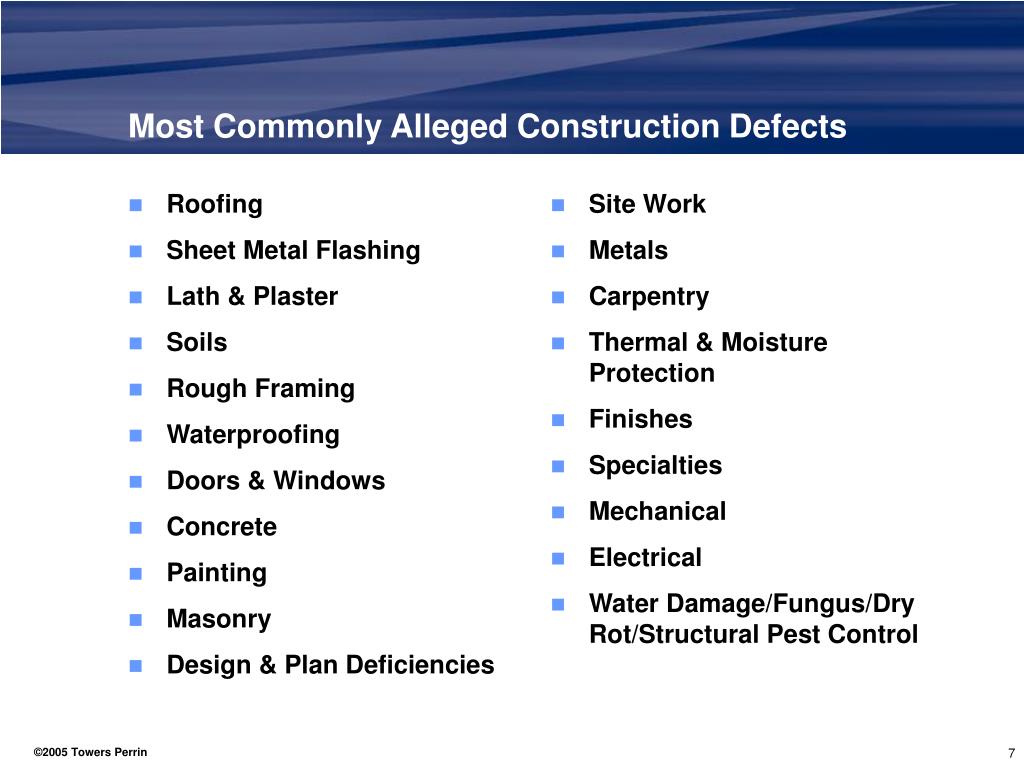 building defects thesis