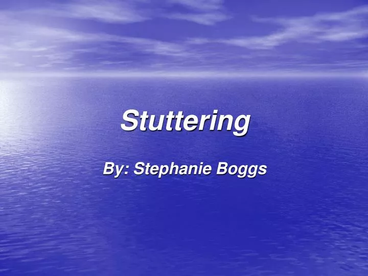 stuttering n.