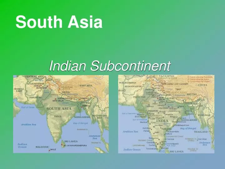 indian subcontinent n.