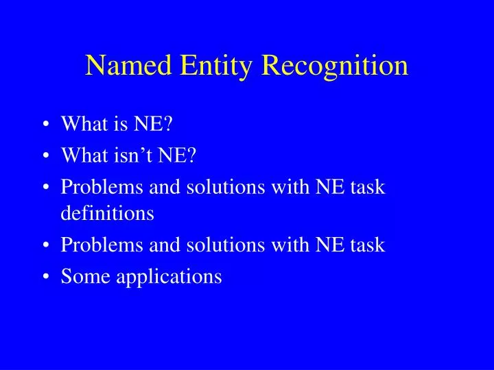 named entity recognition n.