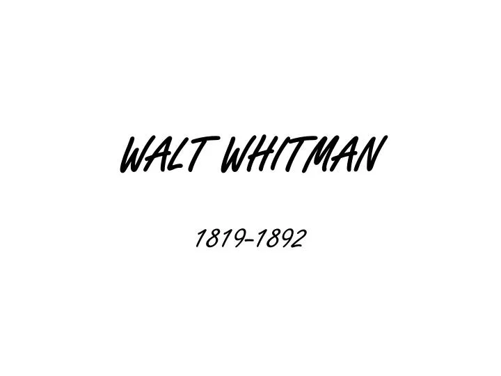 walt whitman n.
