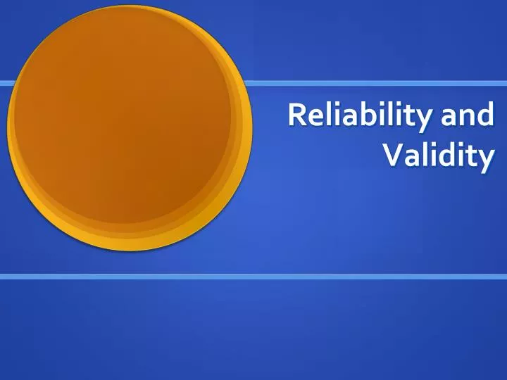 reliability and validity n.